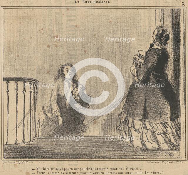 Ma chére, je vous apporte une potiche ..., 19th century. Creator: Honore Daumier.