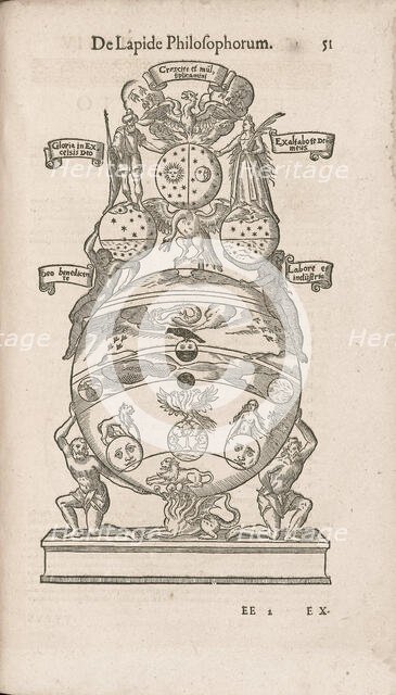 De lapide philosophorum: Philosopher's Stone. From Alchymia by Andreas Libavius, 1606. Creator: Keller, Georg (1568-1634/40).