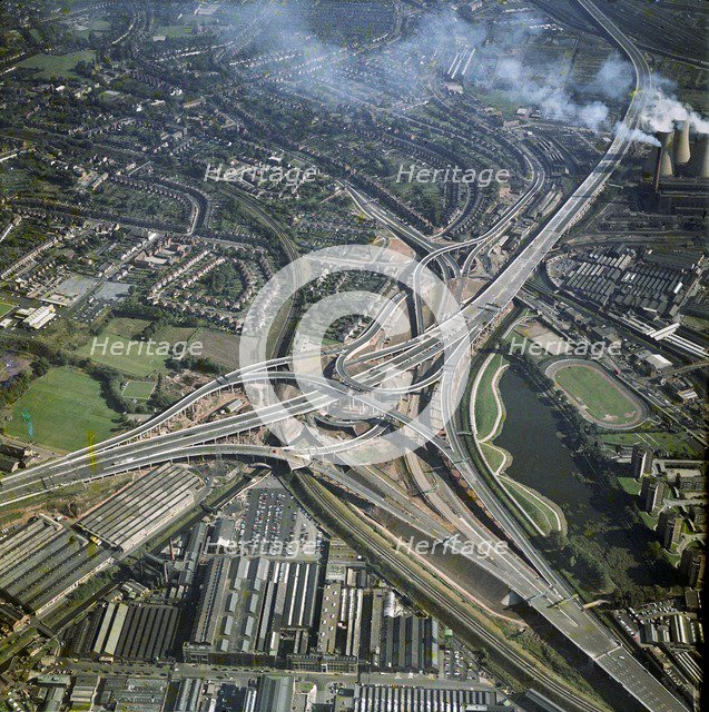 Gravelly Hills Interchange, Birmingham, West Midlands, 1971. Artist: Aerofilms.