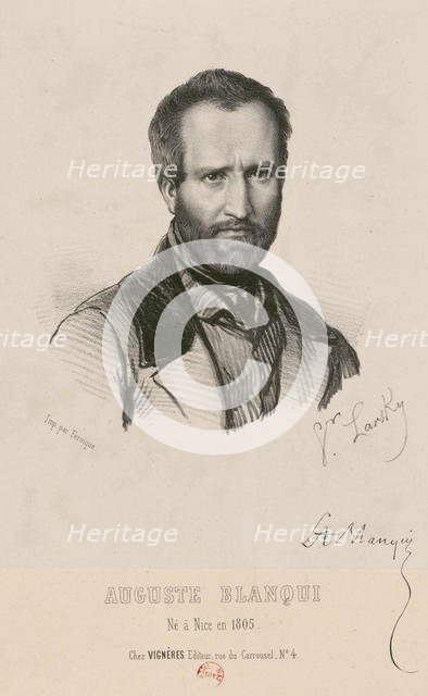 Portrait of Louis-Auguste Blanqui (1805-1881), 1849. Creator: Larsky, Victor (active Mid of 19th cen.).