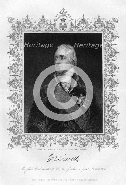 Charles Whitworth, Viscount Whitworth, 19th century. Artist: H Robinson