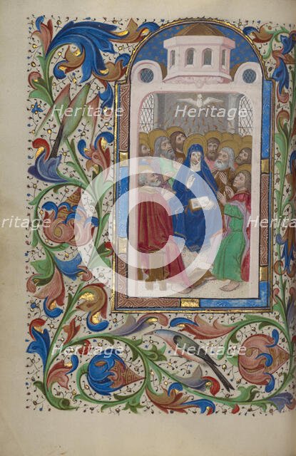 Pentecost; Book of Hours, about 1450-1455. Creator: Master of Wauquelin's Alexander.