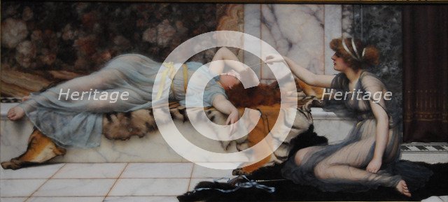 Mischief and Repose, 1895. Artist: Godward, John William (1861–1922)
