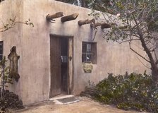 John Henry Fisher adobe house, 765 West Highland Avenue, Redlands, California, 1917. Creator: Frances Benjamin Johnston.