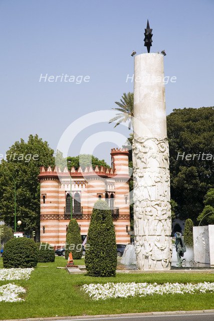 Monument of Juan Sebastian Elcano, Maria Luisa Park, Seville, Andalusia, Spain, 2007. Creator: Samuel Magal.