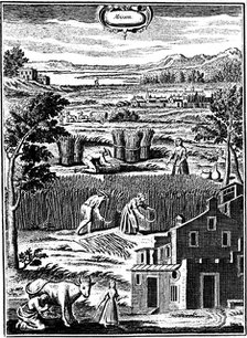 Harvest time, 1762. Artist: Unknown