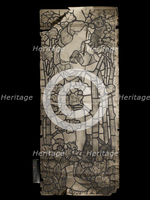 Cartoon for a Stained Glass Window of Eve, 1862. Artists: Philip Webb, Ford Madox Brown.