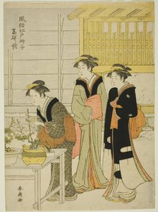 Yagenbori, from the series "Fashionable Sands of Edo (Fuzoku Edo sunago)", c. 1780/1801. Creator: Katsukawa Shuncho.