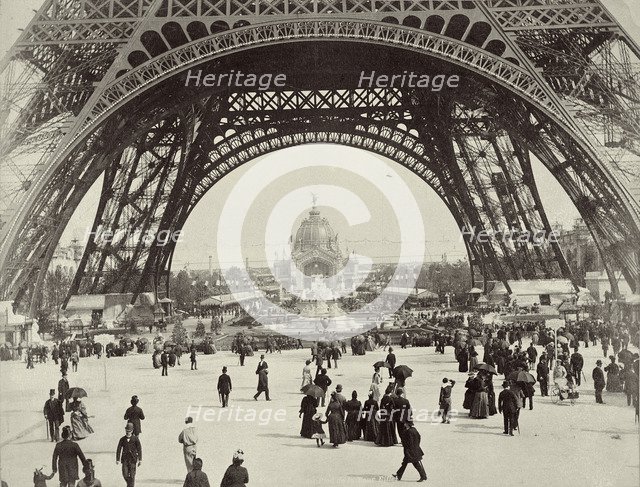 Beneath the Eiffel Tower, Paris, 1889. Artist: Unknown