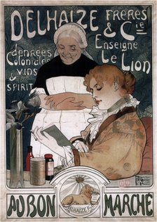 Advertising Poster for the Delhaize Frères & Cie Biscuits, 1900. Artist: Richir, Herman (1866-1942)