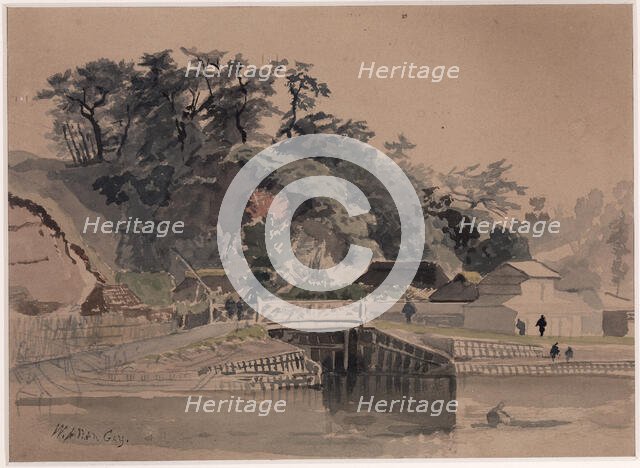 Landscape with Bridge, mid-late 19th century. Creator: Winckworth Allan Gay.