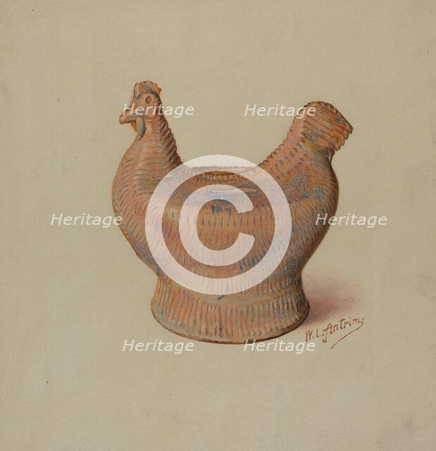 Pa. German Pottery Bank, c. 1937. Creator: William L. Antrim.