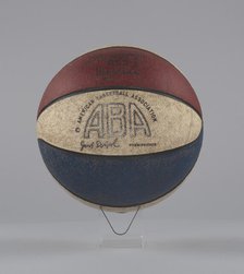 Basketball used in American Basketball Association games, ca. 1967. Creator: Rawlings.