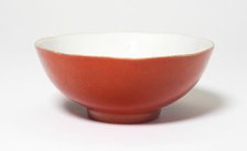 Coral-Glazed Bowl, Qing dynasty (1644-1911). Creator: Unknown.