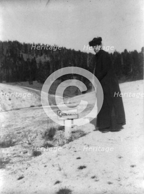 Frances A. Johnston mother of Frances Benjamin Johnston at Yellowstone, 1903. Creator: Frances Benjamin Johnston.