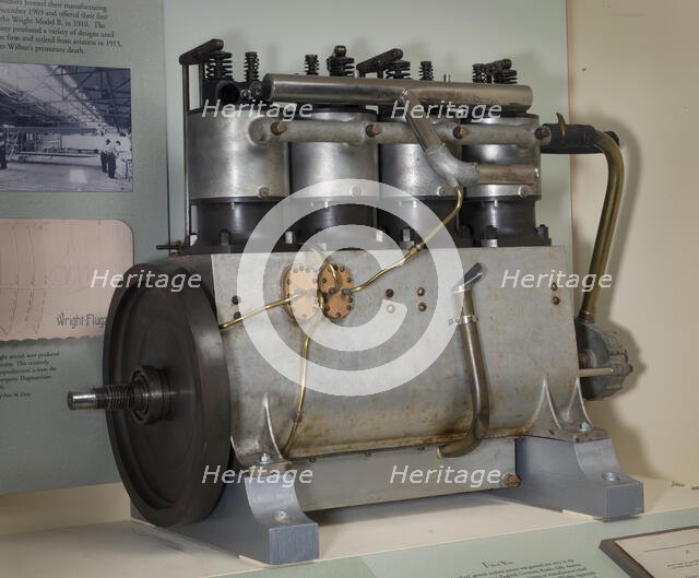 Wright Vertical 4, In-line 4 Engine, 1906. Creator: Wright Company.