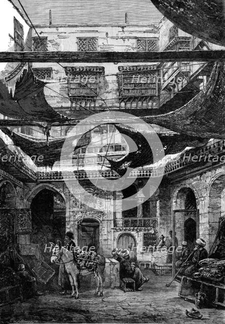 The Crisis in Egypt: the Turkish Carpet Bazaar, Cairo, 1881. Creator: William James Palmer.