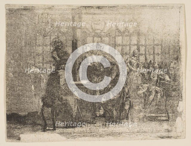 Les Nouvellistes, 1752. Creator: Gabriel de Saint-Aubin.