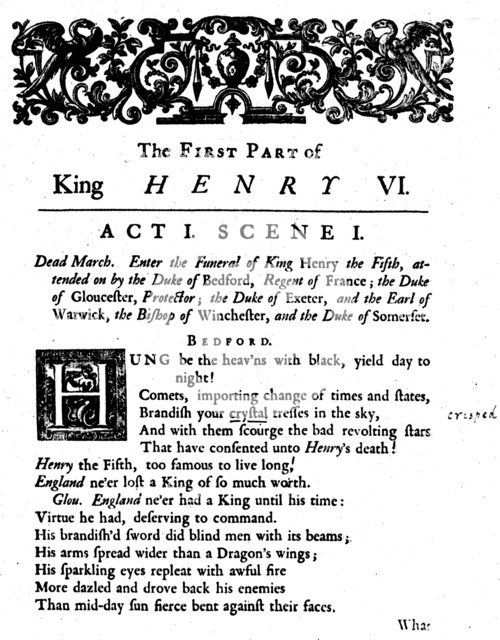 'King Henry VI. Act 1. Scene 1', c1723, (1946). Artist: Unknown.