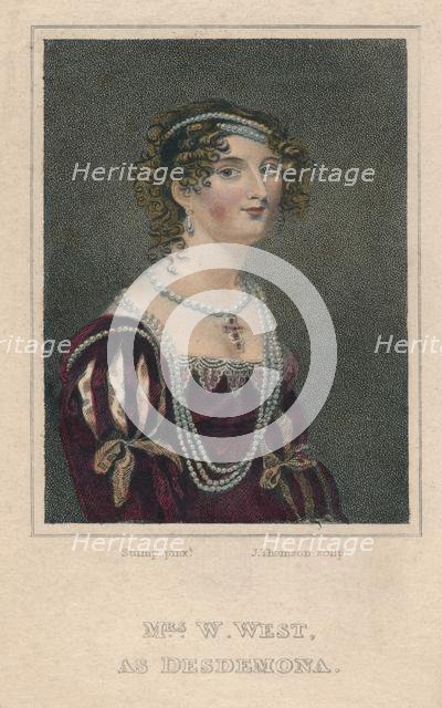 'Mrs. W. West as Desdemona', 1818. Creator: John Peter Thompson.