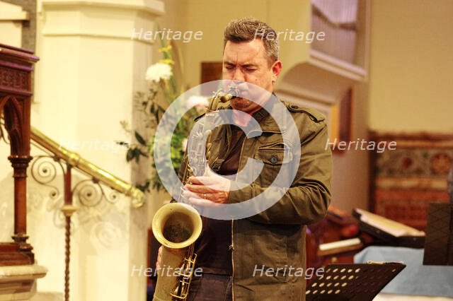 Brandon Allen, Brandon Allen Turrentine Project, St Andrews Church, Hove, East Sussex, May 2023. Creator: Brian O'Connor.