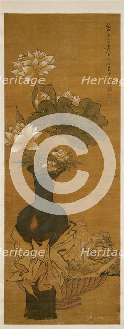 Vase of Flowers. Creator: After Chen Hongshou (Chinese, 1598-1652).