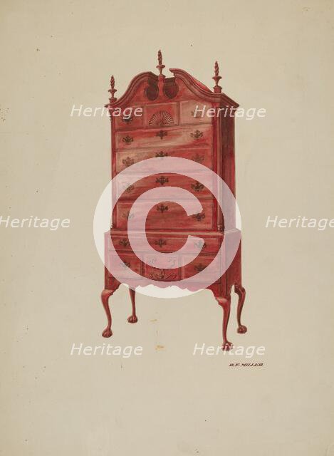 High-boy, c. 1937. Creator: Randolph F Miller.