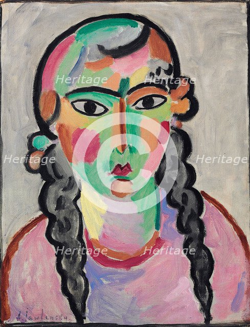 The Pale Girl with Grey Pigtails, c. 1916.