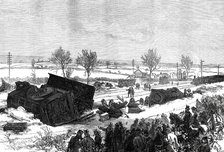 The Railway Accident at Abbotts Ripton, Huntingdon: general view of the scene of the accident, 1876. Creator: Crane.