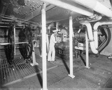 U.S.S. Massachusetts, steam steering gear, between 1896 and 1901. Creator: Unknown.