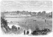 The War in Denmark: village of Eckersünde and bridge of boats..., 1864. Creator: Unknown.
