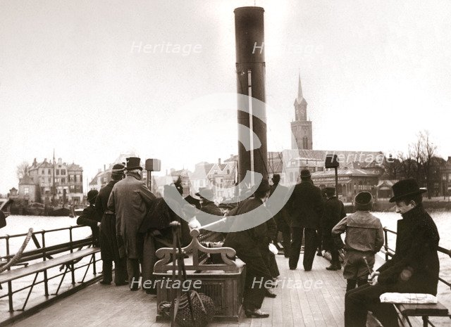 Ferry passengers, Laandam, 1898.Artist: James Batkin