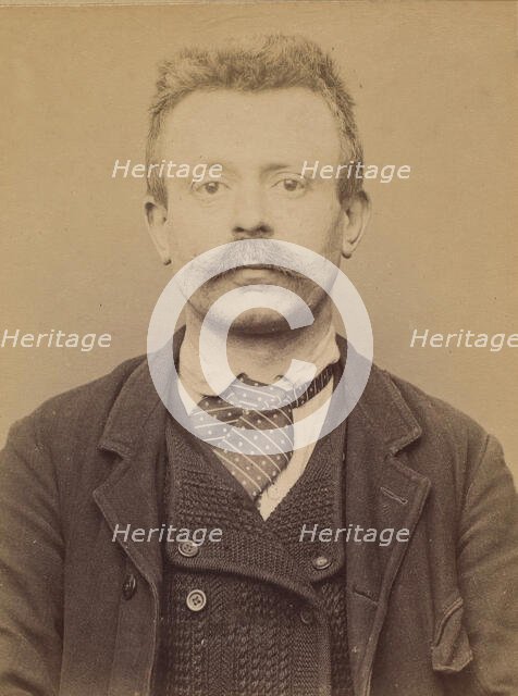 Terrier. Julien, François. 45 ans, né à Saint-Laurent (Mayenne). Menuisier. Anarchiste. 14..., 1894. Creator: Alphonse Bertillon.