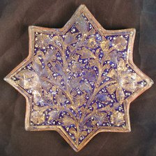 Star-Shaped Tile, Iran, second half 13th-14th century. Creator: Unknown.