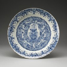 Plate, Delft, 1727. Creators: Delftware, De Metaale Pot.
