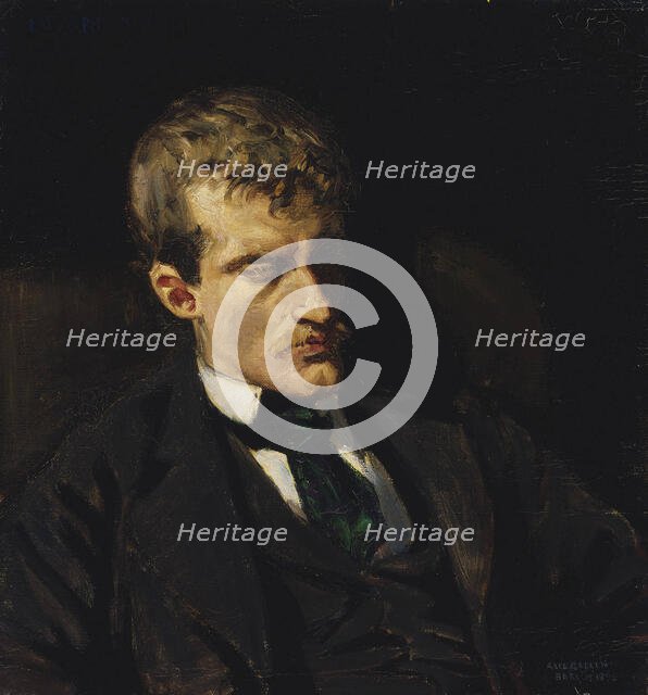 Portrait of Edvard Munch, 1895. Creator: Akseli Gallen-Kallela.