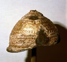 Celtic gold helmet, Amfreville, France, 4th century BC. Artist: Unknown