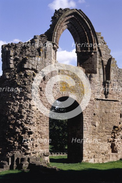 Arched window and doorway, Lilleshall Abbey, Shropshire, 1999. Artist: Unknown