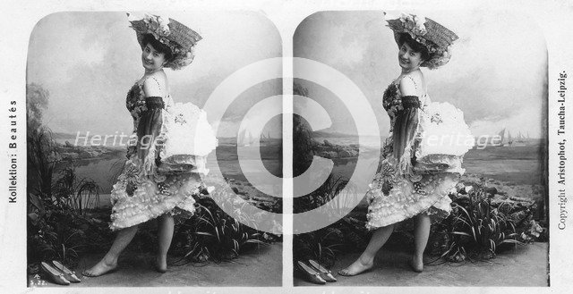 Portrait of a costumed woman, early 20th century.Artist: Aristophot