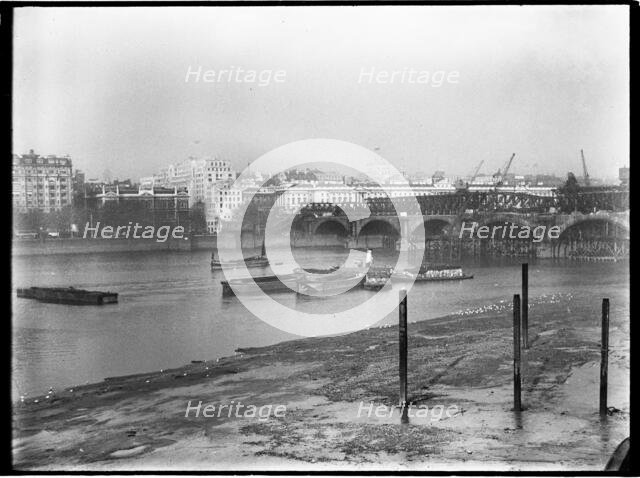 Demolition of Waterloo Bridge, City of Westminster, Greater London Authority, 1936. Creator: Charles William  Prickett.