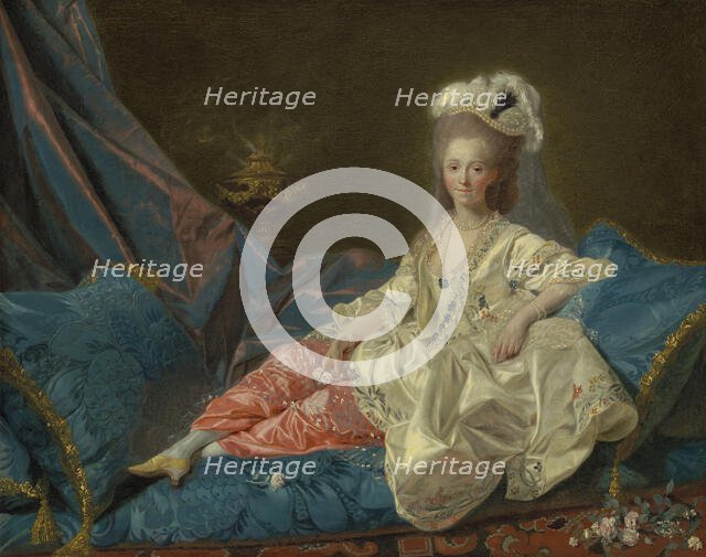 The Turkish Woman. Portrait of Mademoiselle Rosalie Duthé (1748-1830), 1779. Creator: Aubry, Etienne (1745-1781).