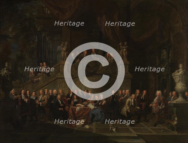 The Reception of Jan Karel de Cordes in the Guild Hall, 1711. Creator: Balthasar van den Bossche.