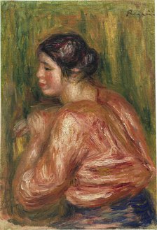 Young woman brune assise, 1916. Creator: Renoir, Pierre Auguste (1841-1919).
