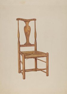 Queen Anne Chair, c. 1942. Creator: Ralph Morton.