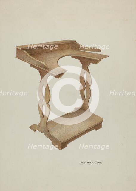Prayer Bench, 1937. Creator: Harry Mann Waddell.