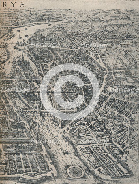 Plan of Paris, c1630 (1915). Artist: Unknown.