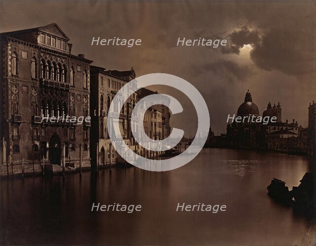 [Night View of the Grand Canal, Venice], ca. 1875. Creator: Carlo Naya.