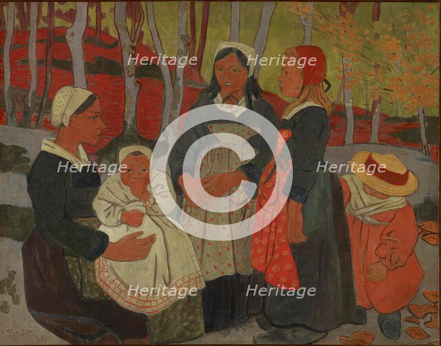 Bretons in the Forest of Huelgoat, 1893. Creator: Paul Serusier.