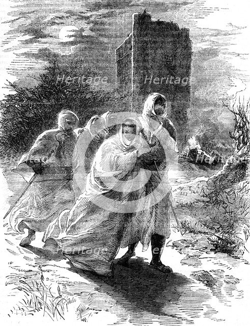 Flight of Matilda from Oxford, 1142. Artist: Unknown