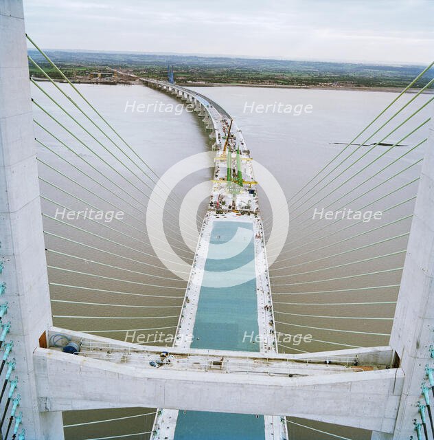 Second Severn Crossing, M4, New Passage, Pilning and Severn Beach, Gloucestershire, 18/10/1995. Creator: John Laing plc.